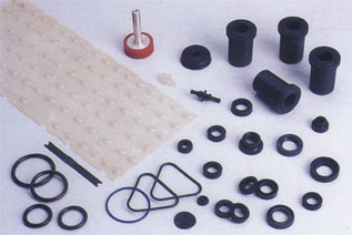 Miscellaneous pieces of rubber